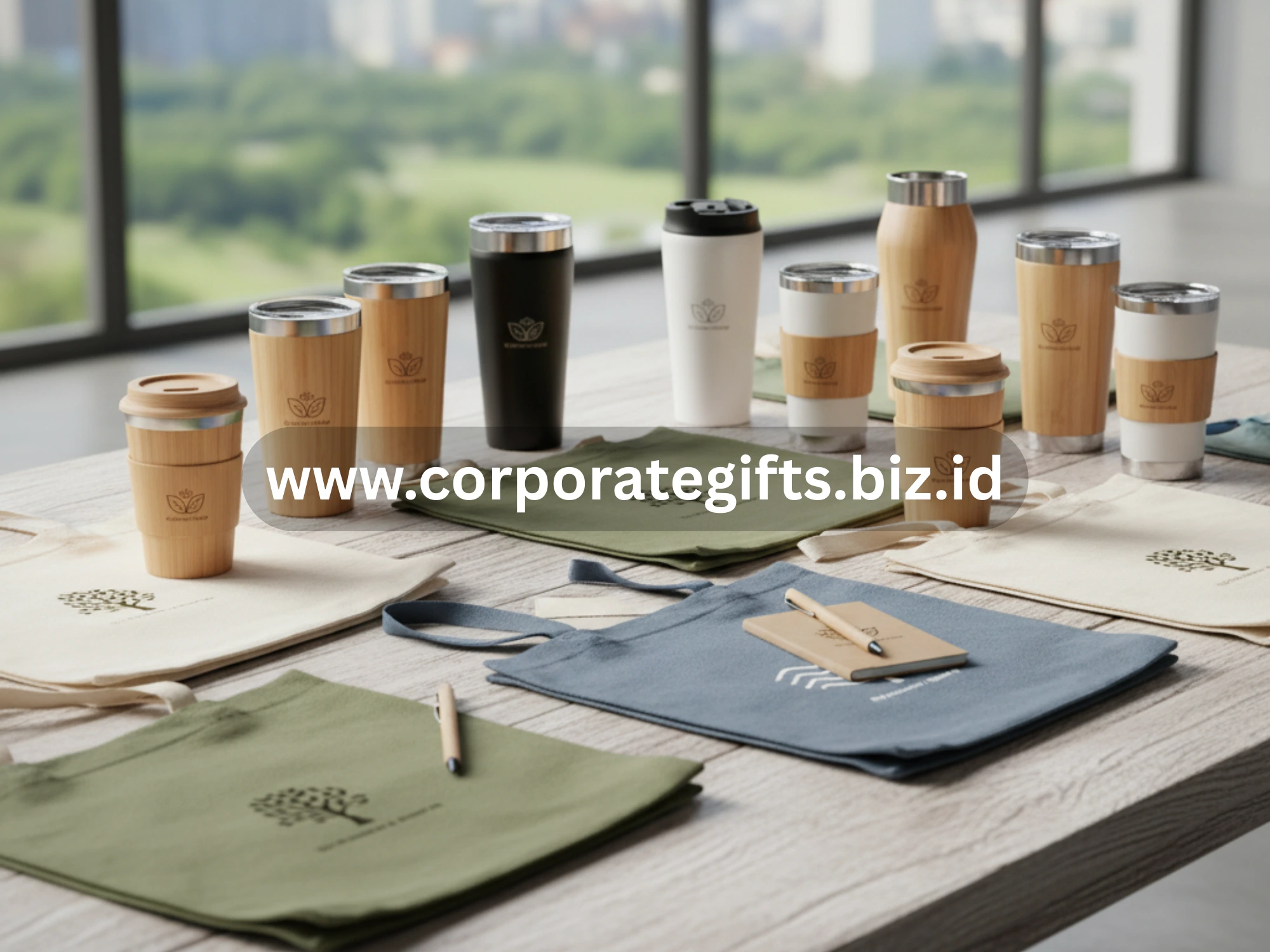 Gift set perusahaan premium dengan packaging elegan